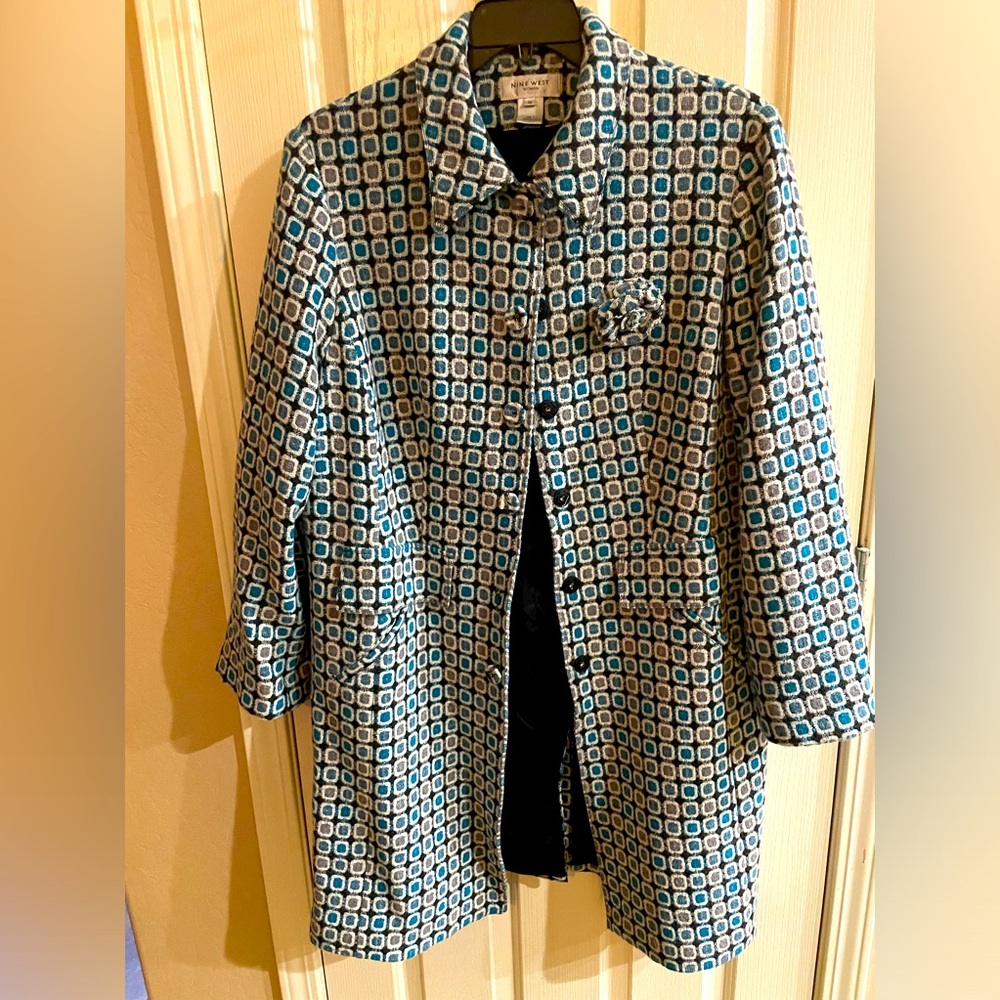 Nine West Woman Geometric Wool Jacket circa 2004? 1X